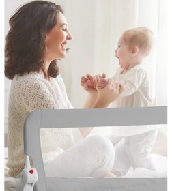 Resim Wellgro 150 65 Cm Gri Renk Yatak Bariyeri, Yatak Korkuluğu 