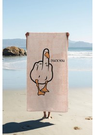 Resim Dijital Baskı Plaj Deniz Havlusu Ördek Desenli Peştamal Hvl0134 Renkli 