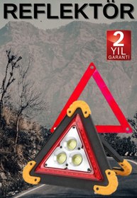 Resim LaraThec Solar Şarjlı Çok Fonksiyonlu Reflektör Işıklı Ikaz Lambası Acil Durum Reflektörü Acil Duru 