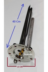 Resim FullYedek Beko BKT 650 B Uyumlu Rezistansı Termosifon Anotlu Rezistans 5 Delikli 1980 Watt 