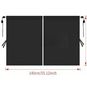 Resim Dashanshop 2 Adet Araç Perdesi Güneşten Koruma Uv Blok Siyah Gümüş Dokuma Kumaş 
