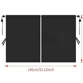 Resim Dashanshop 2 Adet Araç Perdesi Güneşten Koruma Uv Blok Siyah Gümüş Dokuma Kumaş 