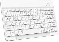 Resim Valkyrie Bluetooth 10 inç Ios Windows Android Uyumlu Kablosuz Klavye - Türkçe - Şarjlı - Sessiz - Multimedia - Ultra İnce Beyaz 