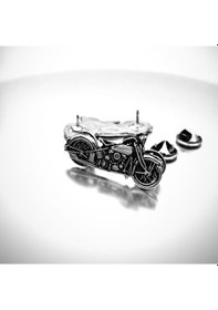 Resim Chopper Motorcu Rozet Gümüş 