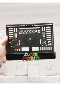 Resim Motorsiklet Plakalık Lazer Kesim Pleksi Isimli Plakalık Kişiye Özel Plakalık Mario 