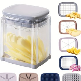 Resim Patates Kızartma Makinesi, Sebze Doğrayıcı 4 Bıçaklı, Mutfak Sebze Doğrayıcı, Mutfak Araçları, Patates Doğrayıcı, Soğan Doğrayıcı, Biber Doğrayıcı, Meyve Dilimleyiciler, Patates Dilimleyiciler, Patates Doğrayıcı, Meyve Kesici, Sebze Kesici, Mutfak Aksesuarları 