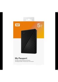 Resim Wd Wdbpkj0050bbk-wesn Mypassport 5tb, 2,5" Usb3.2, Taşınabilir, Harici Hdd Siyah, Türkiye Distri 