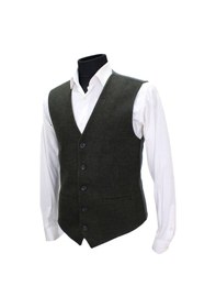 Resim Mentor Regalo Erkek Yelek V Yaka Yeşil Yün 50566 