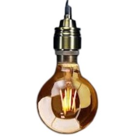 Resim Ecolite E27 Duylu G95 7.5 W Rustik Glop Ampul Gold 