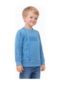 Resim Baglan Erkek Çocuk Önü Arkası Baskılı Sweatshirt Bgl-st05240 Yeşil 