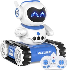 Resim LED Gözlü RC Robot Tank Oyuncak, Müzikli ve Konuşma Özellikli, Çocuklar için 