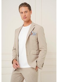 Resim Efor C 680 Slim Fit Bej Spor Ceket Bej 