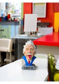 Resim Albert Einstein Temalı Fotoğraf Not Tutacak Hediyelik Ofis Masası Renkli 