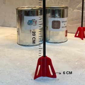 Resim Şarjlı Matkap Uyumlu Karıştırıcı Uç - Epoxy, Boya, Taş Tozu ve Alçı Için Mikser Ucu - 20 cm Uzunluk / 60 mm Karıştırma Çapı - Plastik Ağız Demir Gövde Kompakt Tasarım 