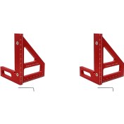 Resim Dadata 2x 3D Çok Açılı Ölçüm Cetveli 45/90 Derece Alüminyum Alaşım Çizim Hattı Cetveli Hassasiyetli Düzen Ölçüm Aracı (Yurt Dışından) 