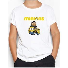 Resim Minions Team Beyaz Çocuk Tişört Beyaz 