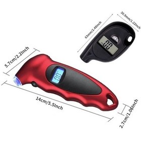 Resim Fastbuy Turcoshop11 1 Adet Lcd Ekranlı Dijital Lastik Basınç Ölçer, Araç Lastiği Hava Basıncı İzleme Aleti Siyah 