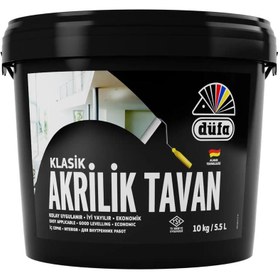 Resim Düfa Klasik Tavan Boyası Akrilik Beyaz 10 Kg 