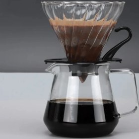 Resim İly Black New Line Cam Kahve Demleme Seti 