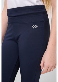 Resim Tommylife İndigo Esnek Standart Fit Basic Performans İspanyol Paça Kız Çocuk Tayt - 75193 Indigo 