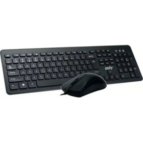Resim Izoly KM9400 Q-F Klavye Mouse Kablolu Sıyah 