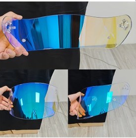 Resim Dashanshop Agv K1 K5 K5s K1s K3sy İçin Aurora Blue Renkli Koruyucu Siperlik Yedek Lens Maskesi 