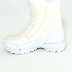 Resim Fermuarlı İçi Kürklü Su Geçirmez Kadın Kar Botu Bej 