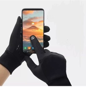 Resim Motosiklet Kayak Eldiveni Su Soğuk Rüzgar Geçirmez Dokunmatik 