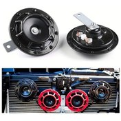 Resim Tongdashop Siyah 2 Parça Baykuş Şekilli Ultra Yüksek Sesli Metal Elektrikli Korn 