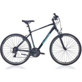 Resim BIANCHI T0017FS ERKEK ŞEHİR BİSİKLETİ 510H V 28 JANT 24 VİTES SİYAH CELESTE YS728 