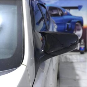 Resim Sts Oto Aksesuar Hyundai Accent Blue Batman Yarasa Ayna Kapağı Piano Black Abs Plastik (01) 