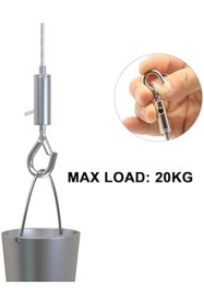 Resim STOREMAX Resim Asma Teli, 1 Metre Ağır Hizmet Resim Asma Teli Kiti, Döngü ve Kancalı 4 ADET Ayarlanabilir Ayn 
