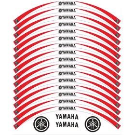 Resim Yamaha R 25 Jant Şeridi Beyaz - Kırmızı 