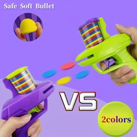 Resim 16 Adet Yumuşak Köpük Disk Blaster Oyuncak - Pil Gerekmez, Güvenli Yumuşak Köpük Diskler & Yetişkinler İçin, İç Mekan/Dış Mekan Parti Oyunları, Aile Eğlencesi, 2 Renk Seçeneği, Eğlenceli Oyuncak, İç Mekan Oyunu, Canlı Tasarım, Güvenli Plastik Yapı, Dış Mekan Oyunları, İnteraktif Oyun, Dayanıklı Malzeme, Günlük Oyuncular 