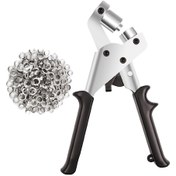 Resim Homyl Kuşgözü Grommet Pense Delgeç Deri Çelik Kanvas Setter Gümüş 