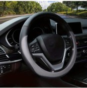 Resim Dashanshop Gri Mikrofiber Deri Direksiyon Kılıfı 15 İnç Universal Orta Boy Gri 