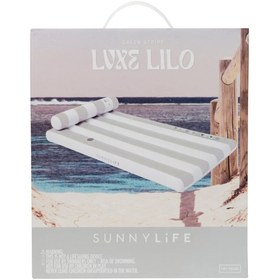 Resim Sunnylife | Luxe Lilo Yeşil Çizgili Şişme Deniz Yatağı 