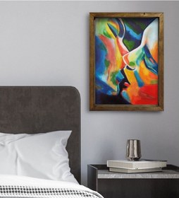 Resim Bk Gift Yatak Odası Konseptli Doğal Masif Ahşap Çerçeveli Tablo 4 (551112590) 