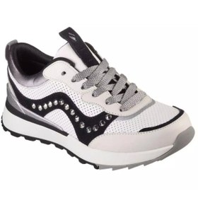 Resim Skechers Sunny Street Leather Siyah-Beyaz Kadın Sneaker 