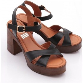 Resim Dgn 2029 Kadin Topuklu Sandalet Siyah 