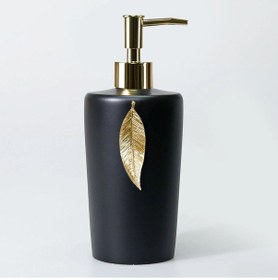 Resim Leaf Sıvı Sabunluk Siyah Altın 