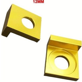 Resim Tongdashop 12mm Altın Motosiklet Arka Çatal Ayarlı Kol Zincir Ayar Plakası Kilogram Kilidi 
