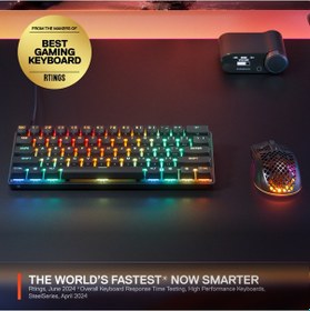 Resim SteelSeries Apex Pro Mini Gen 3 OmniPoint 3.0 HiperManyetik Switch RGB Mekanik Kablolu Oyuncu Klavyesi (UK) 