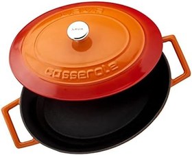 Resim Lava Metal Oval Döküm Tencere, 27 cm, 3.91 L Hacim, Turunucu 