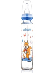 Resim Bebedor Desenli Cam Biberon Silikon Emzikli 250 Ml 31302-1 