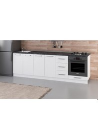 Resim Minar 260 Cm Mutfak Dolabı Beyaz 260-B3-Alt Modül Beyaz 