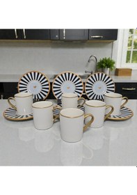 Resim Sudedi Home Black Line 6 Kişilik Kahve Fincanı Takımı - 90 Ml Çok Renkli 