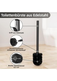 Resim Paslanmaz Metal Wc Klozet Tuvalet Fırçası 33x8x7 1 Adet 