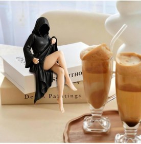 Resim Cadılar Bayramı Siyah Bornoz Kraliçe Kitaplık Heykeli Dekoratif Hediye B 