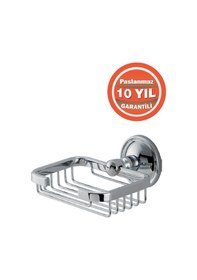 Resim Çelik Banyo Paslanmaz Pirinç Kutup Rozetli 8x12cm Sabunluk Krom 